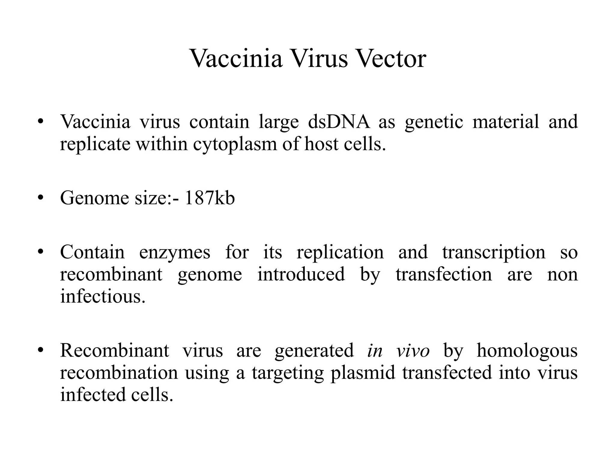 VIRAL VECTORS FOR GENE TRANSFER | PPTX
