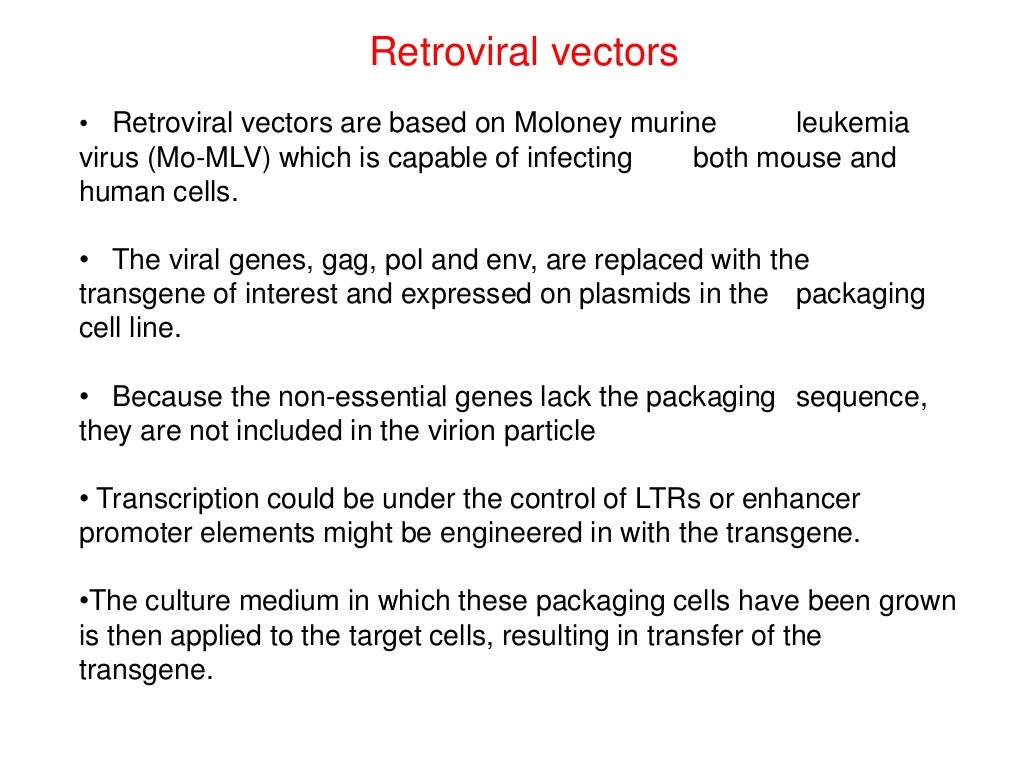 VIRAL VECTORS FOR GENE TRANSFER
