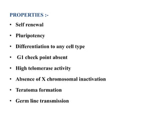 PRODUCTION AND MAINTENANCE OF EMBRYONIC STEM CELLS | PPTX