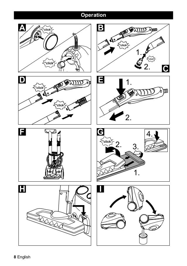 Kärcher SC 1.020 steam cleaner Operating Instructions