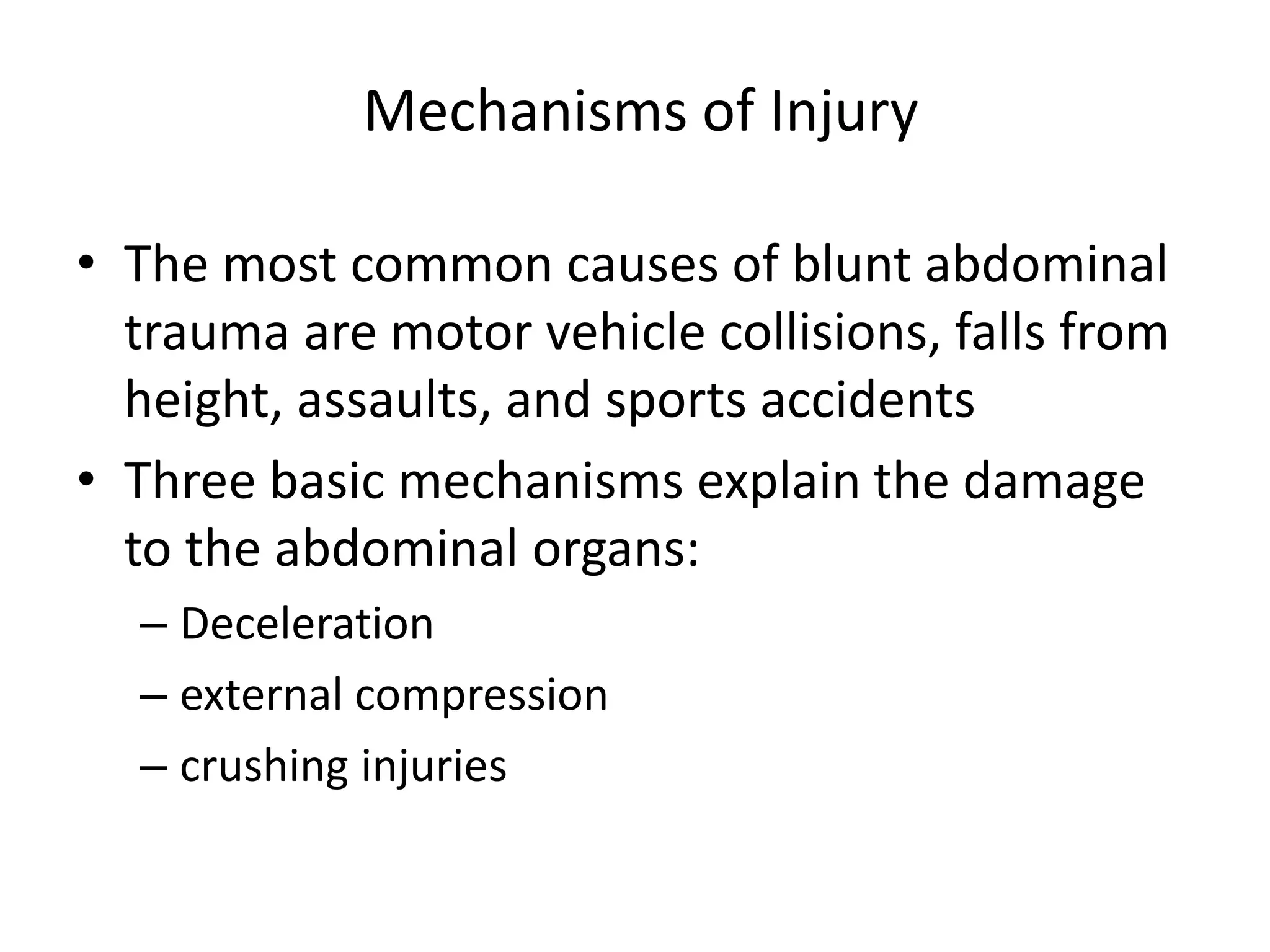 Imaging in blunt abdominal trauma | PPTX
