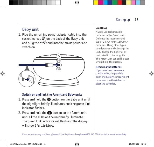 bt baby monitor not linking