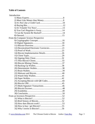 Table of Contents 
Introduction 
1) Many Experts...............................................................8 
2) More ...