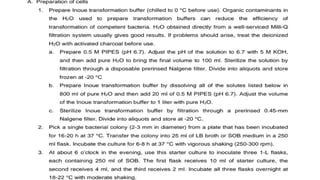 Inoue Method of Competent Cell Preperation | PPTX