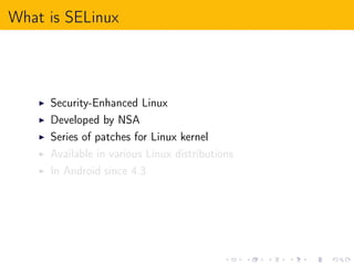 SELinux introduction | PDF