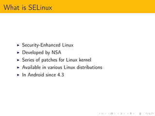 SELinux introduction | PDF