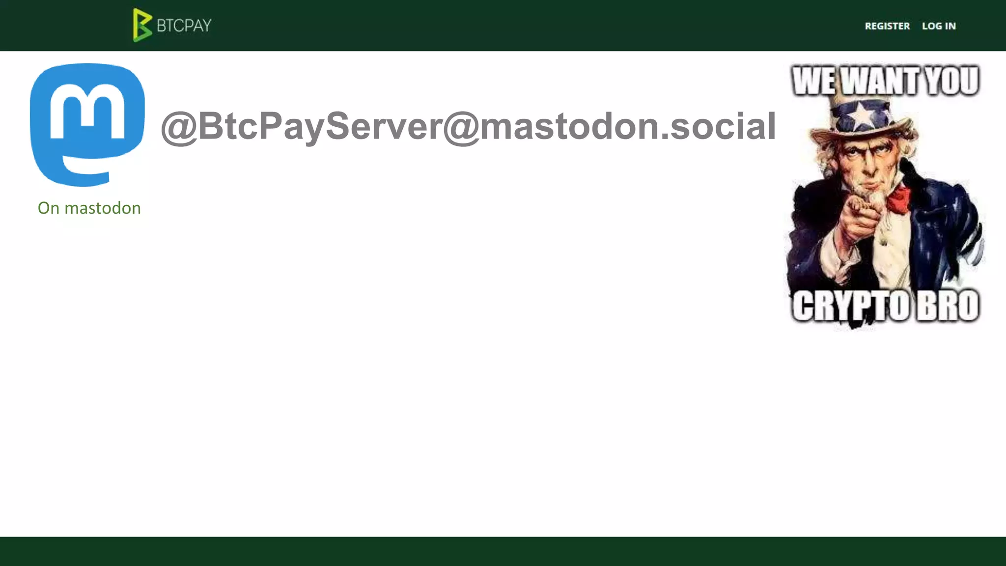 @BtcPayServer@mastodon.social
On mastodon
 