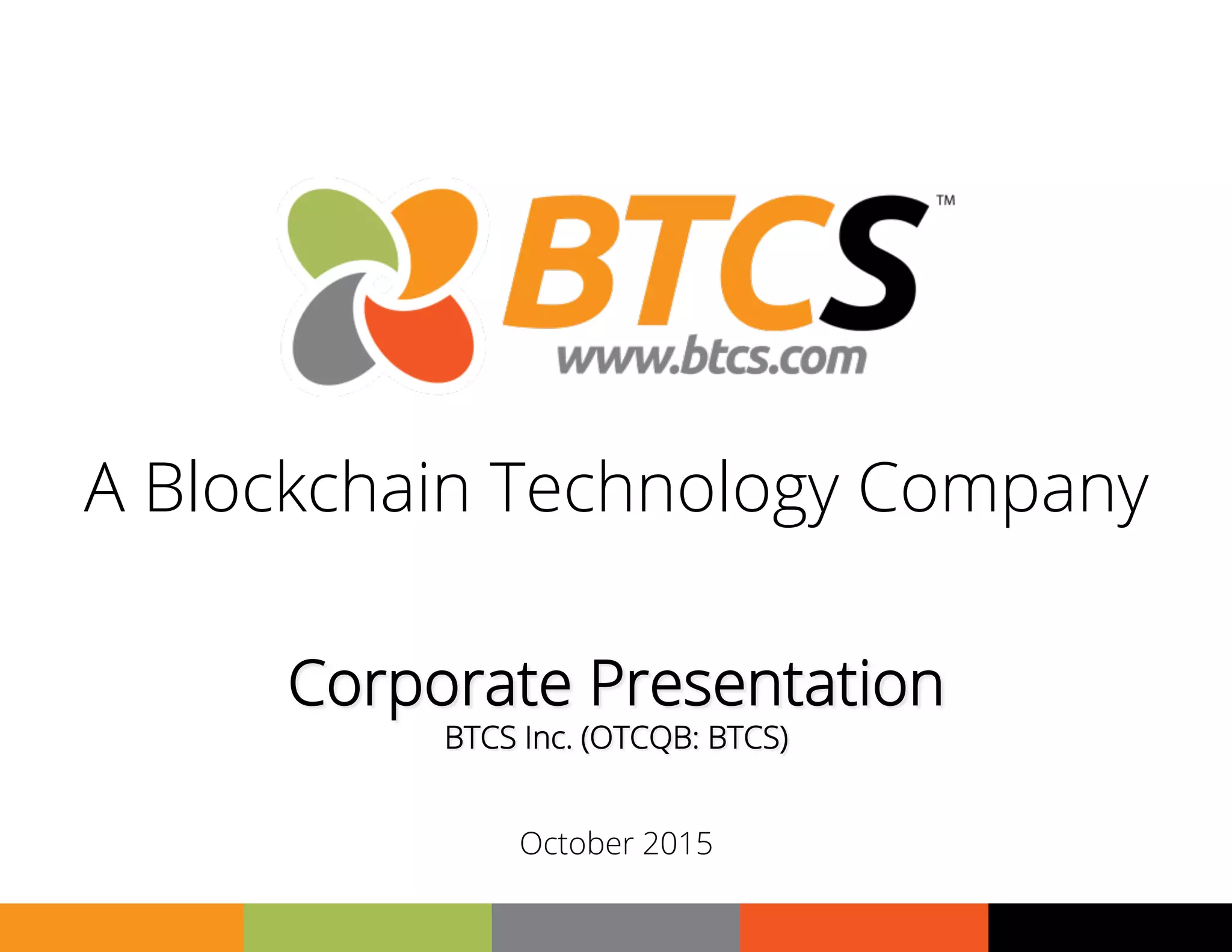 BTCS, Inc. Investor Presentation | PDF