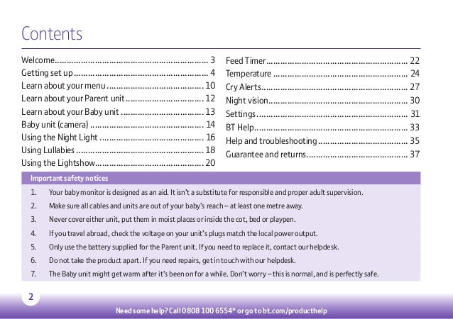 bt video baby monitor 7500