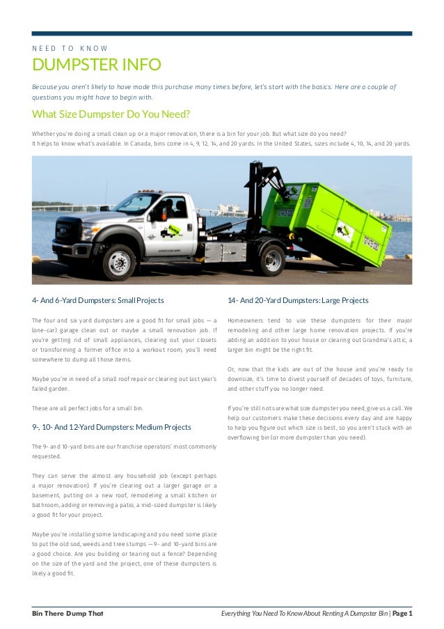 Buyer's Guide Everything You Need To Know About Renting A Dumpster Bin