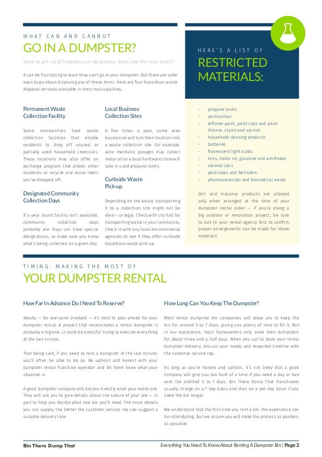 Buyer's Guide Everything You Need To Know About Renting A Dumpster Bin