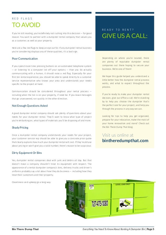 Buyer's Guide Everything You Need To Know About Renting A Dumpster Bin