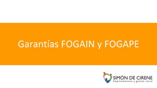 Garantías FOGAIN y FOGAPE
 