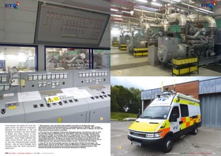 2




                                                                                                                                                    1


hochmotiviert und stehen für neue Auf-                  1. Was passiert, wenn die Elektrizität ausfällt? Innerhalb von 45 Sekunden geht
gaben bereit. Vor allem für Programm-                   automatisch diese Kommandozentrale für 4 Dieselgeneratoren in Betrieb. "Wir verfügen
                                                        über einen Dieselvorrat, der für 8 Tage Betrieb reicht." Wie fast alles in Madley, ist auch die
betreiber mit Ambitionen im HD und                      Notstromeinrichtung doppelt vorhanden.
3D-Bereich erscheint die Earth Station                  2. Das sind vier der insgesamt 8 Notstrom-Dieselgeneratoren. Sie dämmern still vor sich
in Madley eine ideale Lösung zu sein,                   hin, springen aber im Notfall sofort an. Nick Wood: "Alle 8 Generatoren erzeugen eine
                                                        Leistung von 7.5 MW, wir benötigen derzeit im Regelbetrieb nur 4.5 MW." Das bedeutet:
ihre Programme aufzubereiten und aus-                   die Anlage in Madley kann noch deutlich ausgebaut werden und ist vorbereitet für viele
zustrahlen. Senior Media Relations Ma-                  neue Broadcastkunden. Übrigens: wer genau hinsieht entdeckt auf der Motorseite ein
nager Emma Tennant verät uns noch,                      aufgemaltes Gesicht: es ist ein kleiner Insiderwitz, weil die Motorenabdeckung an eine in
                                                        Großbritannien sehr bekannte Kinderbuchfigur erinnert: Thomas The Tank Engine.
an wen sich Programmkunden wenden
                                                        3. Dass BT für alle Eventualitäten gerüstet ist zeigt dieser Notfall-Einsatzwagen: bei
können: „Das ist Client Manager Harry                   Katastrophen, egal wo auf der Welt, rücken die Mitarbeiter in Madley aus und reparieren
Formosa unter der Email harry.formo-                    Kommunikationseinrichtungen bzw installieren Not-Kommunikationssysteme. Das
sa@bt.com“                                              beweist das große Knowhow der technischen Mitarbeiter in Madley.                                  3


210 TELE-satellite — Global Digital TV Magazine — 10-1
                                                     1/201 — www.TELE-satellite.com
                                                         1                                                                                                    www.TELE-satellite.com — 10-1
                                                                                                                                                                                          1/201 — TELE-satellite — Global Digital TV Magazine
                                                                                                                                                                                              1                                                 211
 