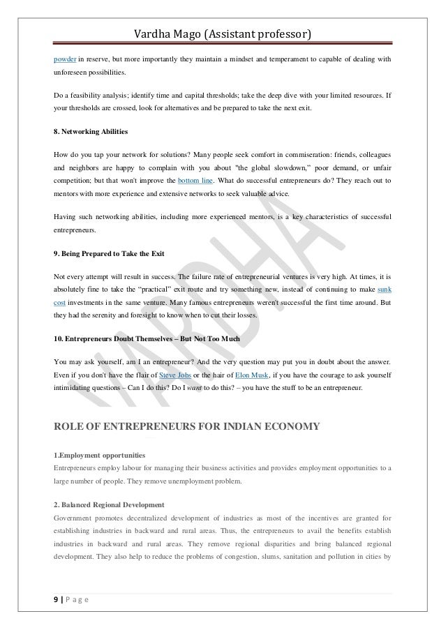 Entrepreneurship Notes