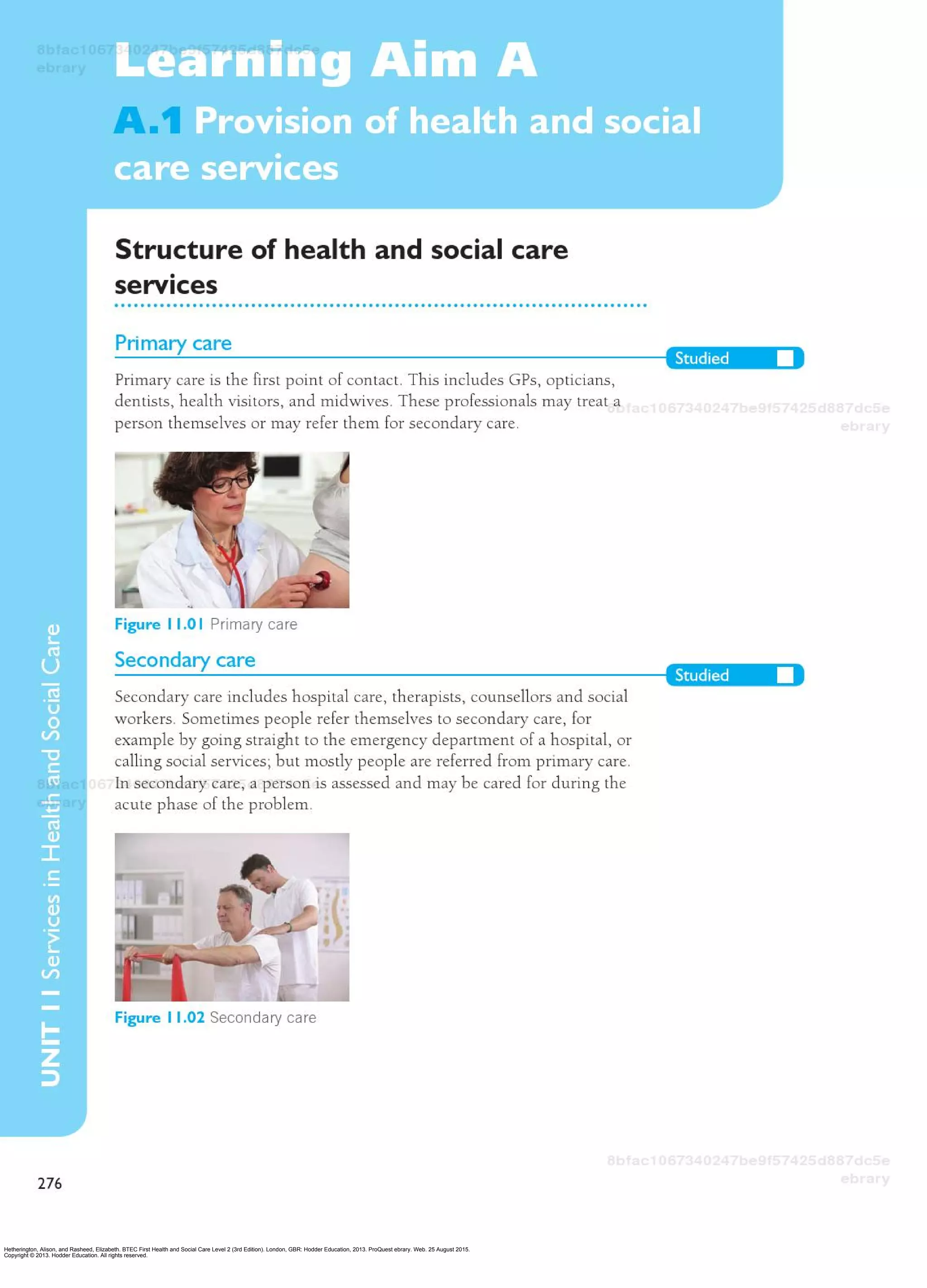 health and social care level 3 assignment