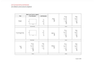 2.9 Components Schedules
2.9.1 Beam and Column legend
Scale 1:200
 