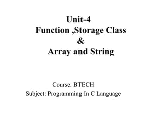 Handling
Input/output
&
Control Statements
Course: BTECH
Subject: Programming In C Language
 