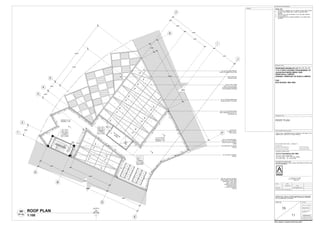 28600
6400
12800
9400
11350
2900
2250
3050
29600
13600
6700
5150
7800
18500
12000
2450
15000
150 mm THK. GLASS
WITH 19 mm THK. CEM.
PLASTER ON BOTHSIDES
WITH FINISHED PAINTING
50 mm ALUMN FRAME FIXED
GLASS SKYLIGHT TO DETAIL
50 mm THK. PVC
OPAQUE PANEL
1500 GALLONS GALVANIZED
STEEL PANEL WATER TANK
- (APPROVED TYPE) SIZE:
1200 x 1200 x 900 h
- COMPLETE WITH SET
WATERE PUMP &
FILTER TO MANUF'S
DETAIL
130 mm THK.
PARAPET WALL
WITH 25 mm
FFL = +17.325
CR
17.80 sqm
LIFT
M
OTOR
ROOM
-
-
-
144.95 sqm
PP OP
MV 3000mm
HT
FFL = +17.375
PP
CR
MV
OP
HT
2500mm
10.92 sqm
ROOFTOP
FFL = +17.275
-
CR
NV
300 X 75 mm SCUPPER DRAIN
WITH 100Ø RWDP OUTLET TO
ENGR'S DETAIL
R.C FLAT ROOF
FLOW
100 mm THK. BRICKWALL
WITH 25 mm THK. CEMENT
SAND PLASTER ON BOTH
SIDES
RC STAIRCASE TO ENGR'S
DETAIL
RC COLUMN TO ENGR'S
DETAIL
FLOW
FLOW
FLOW
FLOW
RWPOUTLET
RWPOUTLET
RWPOUTLET
RW
P
OUTLET
RW
P
OUTLET
RW
P
OUTLET
RW
P
OUTLET
FLOW
SCREED TO FALL
GRADIENT 1:150
RW
P
OUTLET
FLOW
FLOW
FLOW
FLOW
FLOW
RW
P
OUTLET
RWPOUTLET
FLOW
FLOW
RWP OUTLET
RWP OUTLET
RWPOUTLET
6600
4800
A
B
D
E
1
2
3
4
5
F
K
I
J
P
RWP OUTLET
RWP OUTLET
RWP OUTLET
FLOW
FLOW
RW
P
OUTLET
FLOW
RW
P
OUTLET
FLOW
RW
P
OUTLET
RWP OUTLET
1° FALL
RW
P
OUTLET
1° FALL
RWPOUTLET
FALL
FALL
FALL
FALL
FALL
FALL
FALL
FALL
FALL
FALL
FALL
FALL
FALLFALL
FALL
FALL
FALL
FALL
FALL
FALL
FALL
FALL
FALL
FALL
1° FALL
150 mm THK. LIGHTWEIGHT
STEEEL FRAMING STRUCTURE
dp 50
dp
50
FIRESTAIRCASE1
RISER:175mm
TREAD:300mm
STEPS:36
LIFTCORE
FRD
01
FRD
01
SCREED TO FALL
GRADIENT 1:150
LAND OWNER AND BUILDING
DRAWN BY
CHECKED BY
SCALE
SIGNATURE DATE
ARCHITECT'S SIGNATURE
SHEET NO.
AMMENDMENT
DRAWING TITLE
JO & LI Consultancy Sdn. Bhd.
DESIGN CONSULTANT
A B C D
F G H J
E
K
AR. ZAHARI ZUBIR
I/C NO: 571212-07-5587
DATO IR. TAN EU KANG
TEL: 03-1323 2567 FAX: 03-1323 2568 CHIEF EXECUTIVE OFFICER
123, 3RD FLOOR,
JALAN SETIA NUSANTARA U11/17,
40170 SHAH ALAM, SELANGOR D.E.
ECO SUCESS SDN. BHD. ( 1020553-T )
PROPOSED DESIGN OF LOT ??, ??, ??, ??,
?? & ?? INTO 4-STOREY FOOD MARKET AT
JALAN RAJA MUDA ABDUL AZIZ,
50300 KUALA LUMPUR,
FEDERAL TERRITORY OF KUALA LUMPUR.
FOR :
ECO SUCESS SDN. BHD.
SEPTEMBER 2015
1:100
I/C NO:640806-10-5490
Ar. Alfred Lee (AL/238)
DIRECTOR
L E M B A G A
A R K I T E K
M A L A Y S I A
L E M B A G A
A R K I T E K
M A L A Y S I A
SCALE
REFER TO DRAWING
CONSTRUCTION DRAWING
PROJECT TITLE
PROJECT NO.
7A
11
2015/BA/ARC3524/
BT2/P1/7A-11
ROOF PLAN
ROOF PLAN
1:100
RP
P1 7A
NORTH
NOTE: SUBJECT TO ENGR'S STRUCTURAL INPUT
LEGEND
 