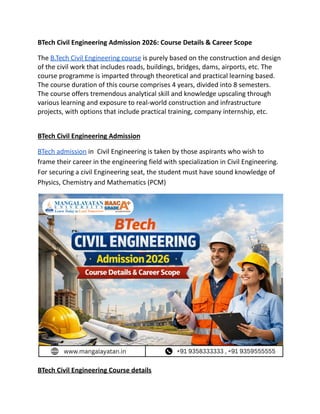 BTech Civil Engineering Admission 2026 Course Details & Career Scope.pdf