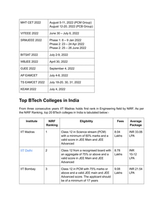 BTech Course | PDF