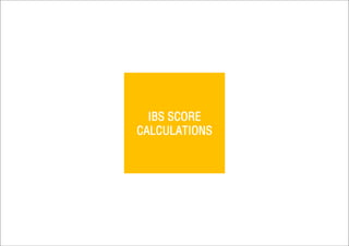 IBS SCORE
CALCULATIONS
 