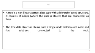 introduction to tree data structures non linear | PPTX