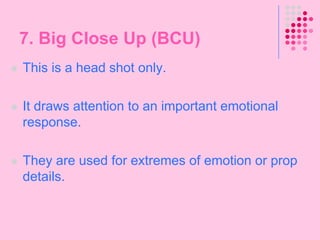  Usually a shot at the beginning of the scene to identify where the action takes place e.g. the exterior of a high-rise building on a rainy night.