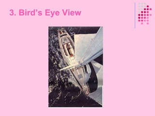When you are REALLY and TRULY hooked into the film’s story, it is as if you actually have your own position inside it.TECHNIQUES #1POINT-OF-VIEW SHOTSThe camera adopts the position of a character within the film.This can be ‘over-the-shoulder’, looking at whatever the character is looking at, or a shot from the point-of-view of the character.