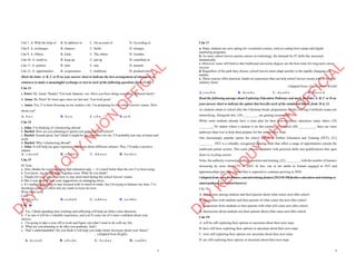 2
Câu 7. A. With the help of B. In addition to C. On account of D. According to
Câu 8. A. exchanges B. chances C. fields D. changes
Câu 9. A. Others B. Each C. The others D. Another
Câu 10. A. result in B. keep up C. put up D. contribute to
Câu 11. A. portion B. item C. rate D. amount
Câu 12. A. opportunities B. cooperations C. traditions D. productivities
Mark the letter A, B, C or D on your answer sheet to indicate the best arrangement of utterances or
sentences to make a meaningful exchange or text in each of the following questions from 13 to 17.
Câu 13
a. Peter: Hi, Anna! Thanks! You look fantastic, too. Have you been doing something different lately?
b. Anna: Hi, Peter! It's been ages since we last met. You look great!
c. Anna: Yes, I’ve been focusing on my studies a lot. I’m preparing for the school leavers' exams. How
about you?
A. b-a-c B. b-c-a C. c-b-a D. a-c-b
Câu 14
a. John: I’m thinking of volunteering abroad.
b. Rachel: How are you planning to spend your gap year after school?
c. Rachel: Sounds great, but I think it might be too expensive for me. I’ll probably just stay at home and
work.
d. Rachel: Why volunteering abroad?
e. John: It will help me gain experience and learn about different cultures. Plus, I’ll make a positive
impact.
A. c-d-e-a-b B. c-e-d-b-a C. d-b-a-e-c D. b-a-d-e-c
Câu 15
Hi Tom,
a. Also, thanks for recommending that relaxation app — it’s much better than the one I’ve been using.
b. You know, we should study together soon. What do you think?
c. Thanks for your advice on how to stay motivated during the school leavers' exams.
d. But it was great to hear your suggestions on managing stress.
e. It’s really challenging to stay focused with so much to study, but I’m trying to balance my time. I’ve
decided to put more effort into my math revision for now.
Write back soon,
Liam
A. d-b-a-c-e B. c-e-d-a-b C. a-d-b-c-e D. a-c-d-b-e
Câu 16
a. Yes, I think spending time working and reflecting will help me find a clear direction.
b. I’m sure it will be a valuable experience, and you’ll come out of it more confident about your
choices.
c. I’m going to take a year off to work and figure out what I want to do with my life.
d. What are you planning to do after you graduate, Jack?
e. That’s understandable! Do you think it will help you make better decisions about your future?
. (Adapted from Bright)
A. d-c-e-a-b B. a-b-c-d-e C. b-c-d-a-e D. c-a-d-b-e
D
Ạ
Y
K
È
M
Q
U
Y
N
H
Ơ
N
O
F
F
I
C
I
A
L
3
Câu 17
a. Many students are now opting for vocational courses, such as coding boot camps and digital
marketing programs.
b. As more school leavers pursue careers in technology, the demand for IT skills has increased
dramatically.
c. However, some still believe that traditional university degrees are the best route for long-term career
success.
d. Regardless of the path they choose, school leavers must adapt quickly to the rapidly changing job
market.
e. These courses offer practical, hands-on experience that can help school leavers secure jobs in the tech
industry faster.
(Adapted from i-Learn Smart World)
A. c-a-e-b-d B. d-c-a-b-e C. d-e-a-b-c D. b-a-e-c-d
Read the following passage about Exploring Education Pathways and mark the letter A, B, C or D on
your answer sheet to indicate the option that best fits each of the numbered blanks from 18 to 22.
As students return to school after the Christmas break, preparations for the Leaving Certificate exams are
intensifying. Alongside this, (18) _________ are gaining momentum.
While some students already have a clear plan for their post-secondary education, many others (19)
________. No matter where a student is on this journey, it’s crucial (20) __________, there are more
pathways than ever to help them prepare for the careers they want.
One increasingly popular option for school leavers is Further Education and Training (FET), (21)
________ . FET is a valuable, recognised learning route that offers a range of opportunities outside the
traditional points system. This route provides students with practical skills and qualifications that open
doors to exciting careers.
Solas, the authority overseeing further education and training, (22) ________ , with the number of learners
increasing by more than 17% in 2023. In fact, one in ten adults in Ireland engaged in FET and
apprenticeships last year, a trend that is expected to continue growing in 2024.
(Adapted from www.irishtimes.com/advertising-feature/2025/01/08/further-education-and-training-a-
smart-pathway-for-school-leavers/)
Câu 18:
A. discussions among students and their parents about what comes next after school
B. discussions with students and their parents of what comes the next after school
C. discussions from students or their parents with what will come next after school
D. discussions about students nor their parents about what came next after school
Câu 19:
A. will be still exploring their options or uncertain about their next steps
B. have still been exploring their options or uncertain about their next steps
C. were still exploring their options nor uncertain about their next steps
D. are still exploring their options or uncertain about their next steps
D
Ạ
Y
K
È
M
Q
U
Y
N
H
Ơ
N
O
F
F
I
C
I
A
L
 