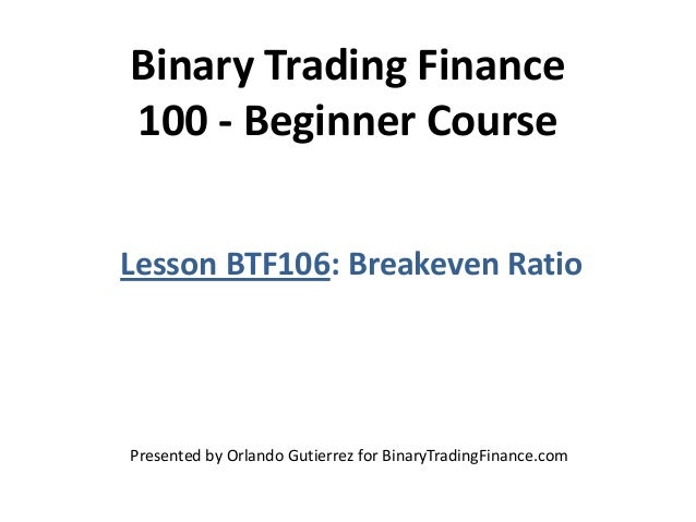 Options trading calculate break even