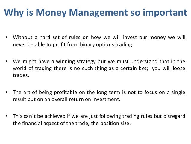 Binary options money management strategy