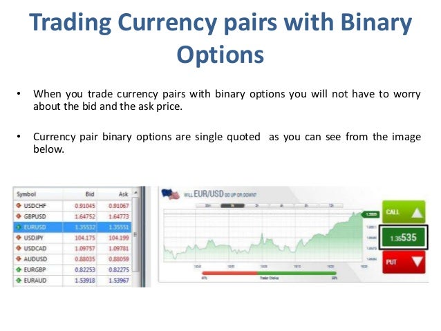 currency pairs binary options trading