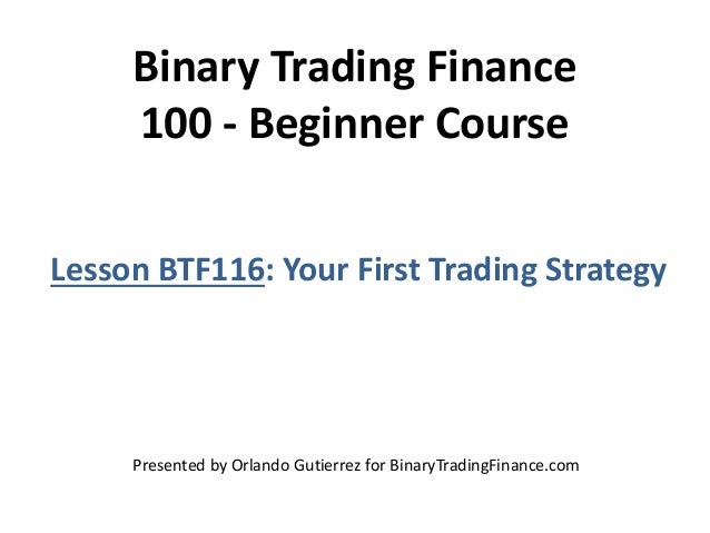 Binary option lesson