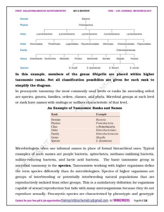 Bth 103 General Microbiology