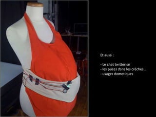 Et aussi :
- Le chat twitterisé
- les puces dans les crèches…
- usages domotiques
 