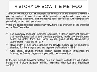 Basic Analysis for Risk Management according to Bow Tie Method | PPTX