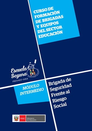 MÓDULO
INTERMEDIO
Brigada de
Seguridad
Frente al
Riesgo
Social
CURSODE
FORMACIÓN
DE BRIGADAS
Y EQUIPOS
DELSECTOR
EDUCACIÓN
 