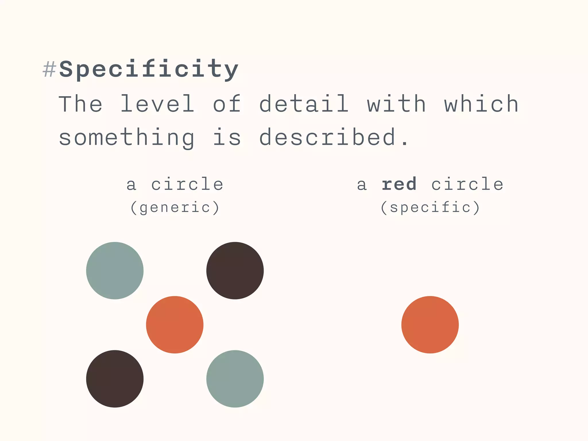 #Cascading
CSS employes a Cascading method to deal with
multiple competing styles for one element.
This means CSS starts from the most generic set
of style-rules and overwrites rules that are
different in more specific rule-sets.
!
If a generic rule says “all text is red” and
another rule says “the first headline is blue”,
the first headline will be blue, because it is
more specific.
 