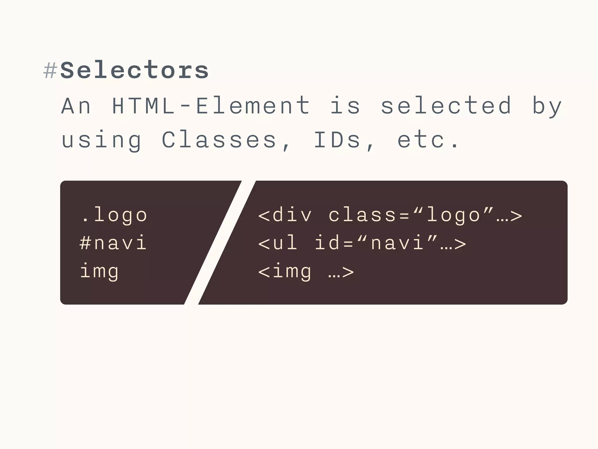 #CSS Specificy
Specificy: The more detailed you specify an
element, the higher its specificy. You should
however aim for a good code structure, so that
you do not need to be very specific. 
 
If you need to be very specific, you are likely
to overwrite much code, which makes your CSS
hard to maintain.
 