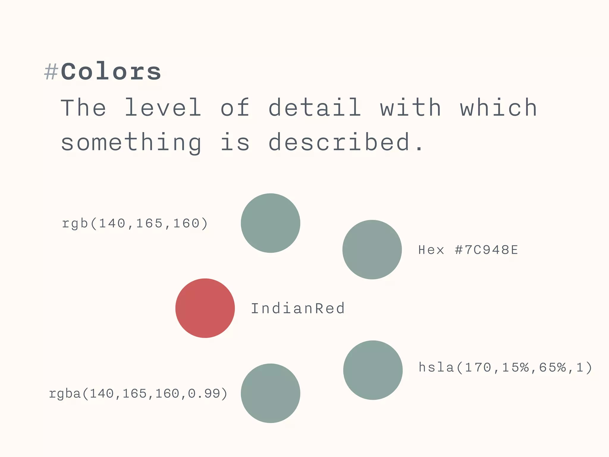 #Fallbacks 
Often times when browsers do not support new 
values, they will just ignore the declaration 
entirely. 
Consider that normally when you declare a 
property twice, the later one overwrites the 
earlier one. 
This is very helpful for fallbacks. You declare 
a property with a value that all browsers 
understand, like “px” and redeclare this 
property with a new value like “rem” afterwards. 
In supported browsers the new property 
overwrites the first declaration, while in older 
browsers the second declaration is ignored and 
only the supported value will be used. 
 