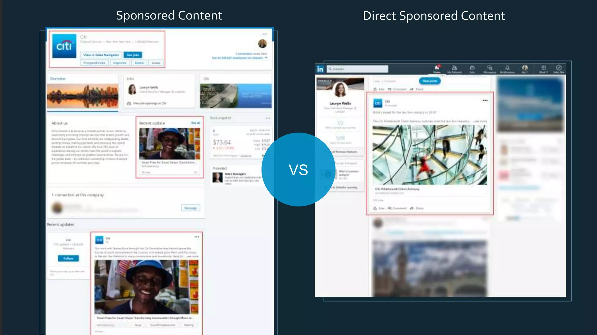 Direct Sponsored ContentSponsored Content
VS
 