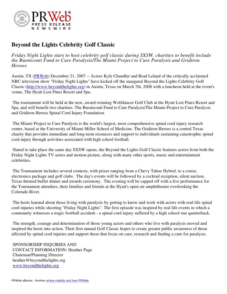 press release outline