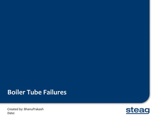 Boiler Tube Failures
Created by: BhanuPrakash
Date:
 