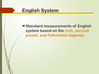 Language and System of Measurement in manufacturing | PPTX