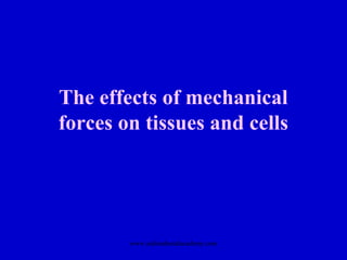 The effects of mechanical
forces on tissues and cells
www.indiandentalacademy.com
 