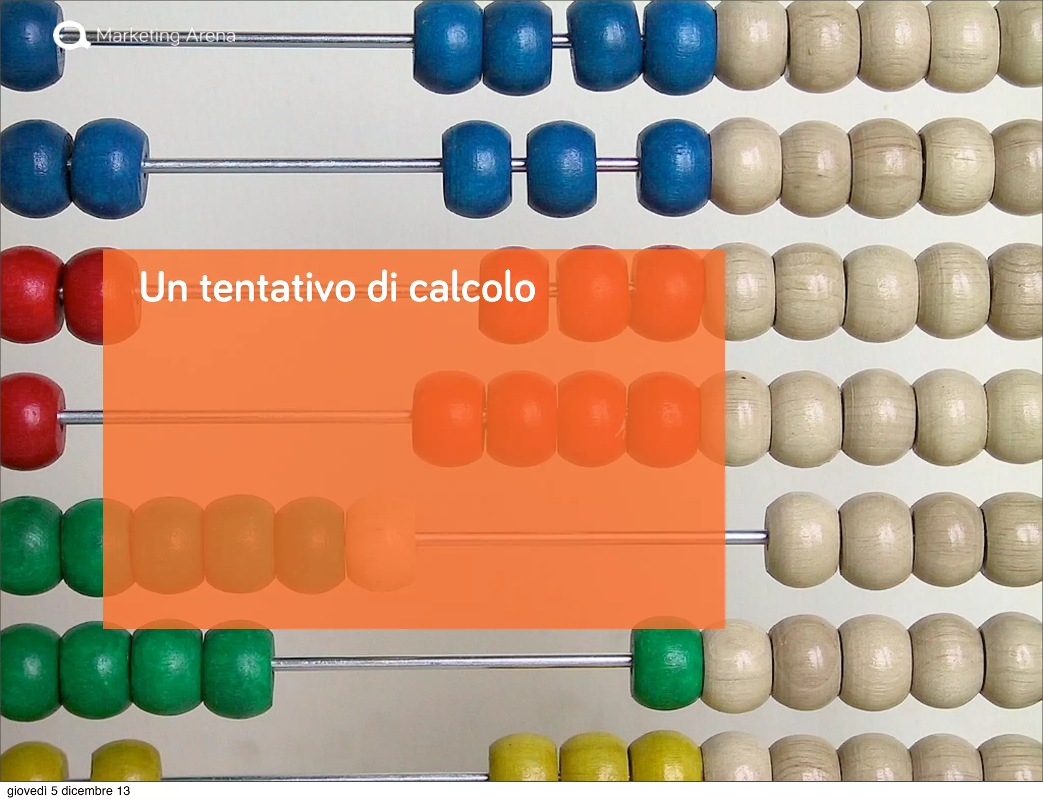 Un tentativo di calcolo

giovedì 5 dicembre 13

 