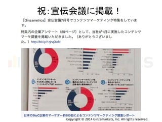 ⚃䠖ᐉఏ఍㆟䛻ᥖ㍕䟿 
Copyright 
© 
2014 
Ginzamarkets, 
Inc. 
All 
rights 
reserved. 
 