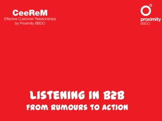 Listening in B2BFromrumours to action 
