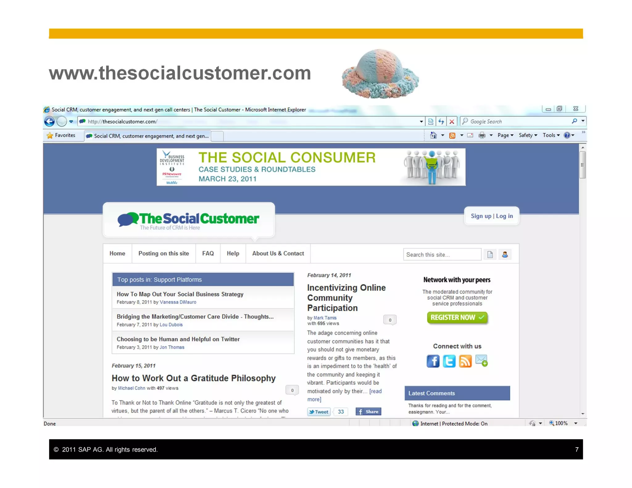 © 2011 SAP AG. All rights reserved. 7
www.thesocialcustomer.com
 